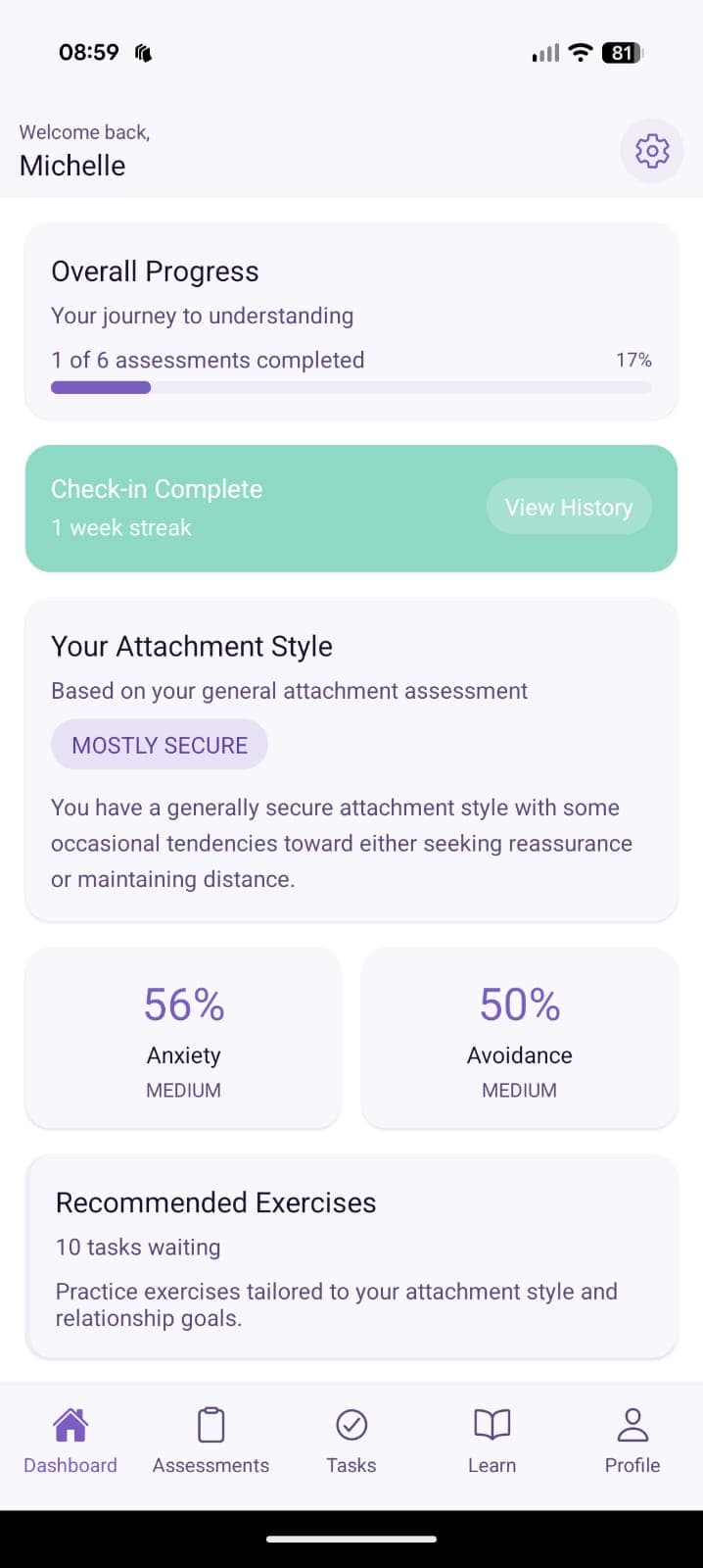 Assessment Screen